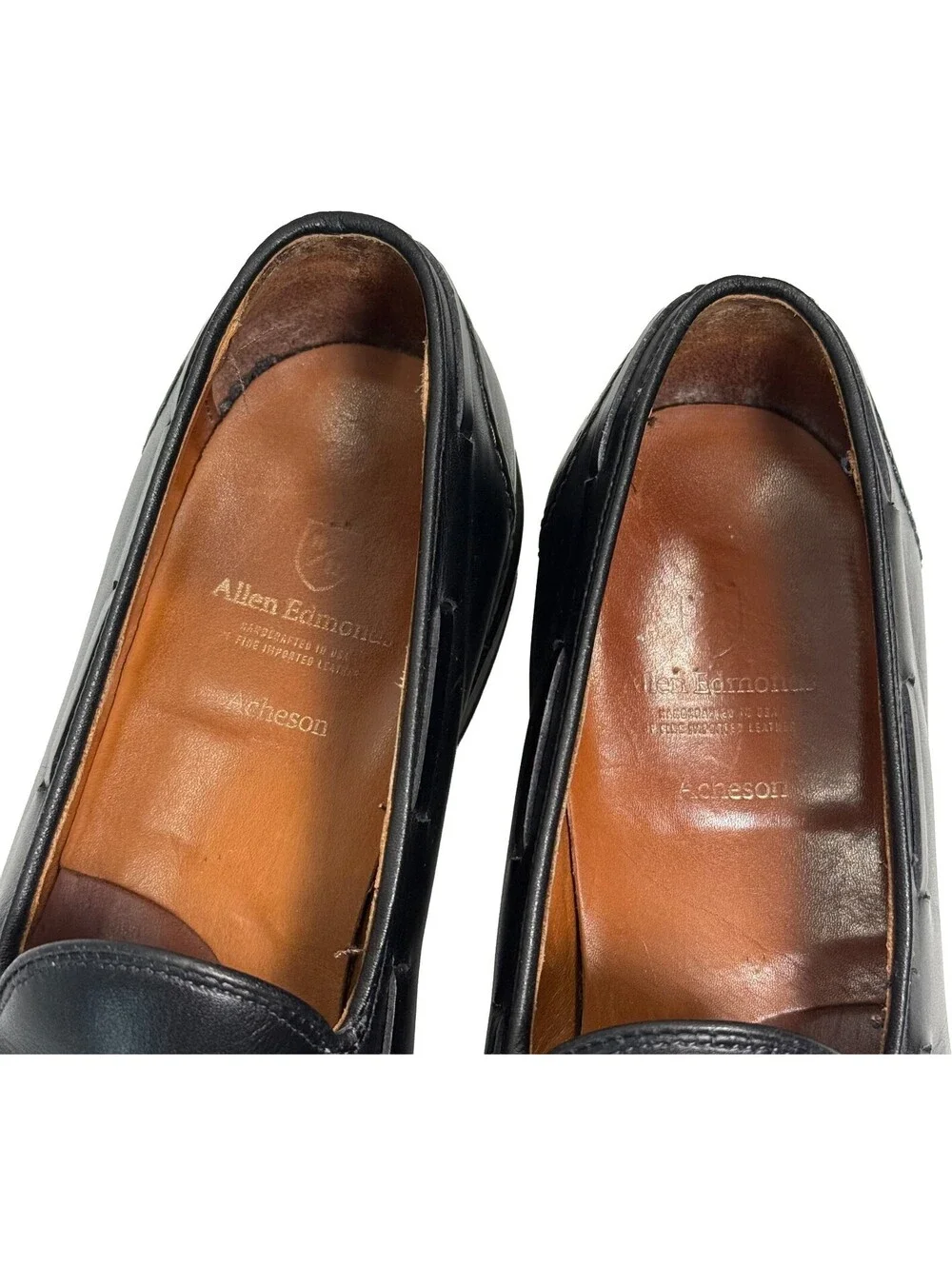 Allen Edmonds Acheson Black Leather Tassel Loafers Slip-On Dress Shoes Mens 10D